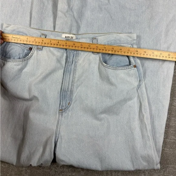 Agolde Nolan Balloon Light Wash Super Wide Leg Baggy High Rise Flowy Jean Sz 33 - Picture 8 of 14